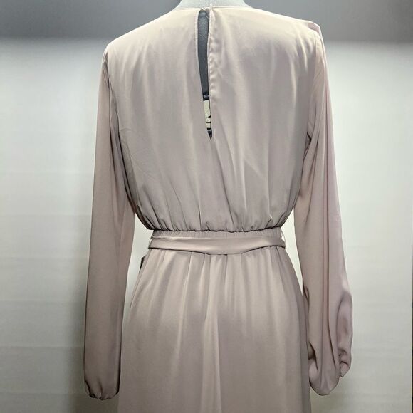 Show Me Your MuMu Lady Long Sleeve Wrap Dress in Show Me The Ring Crisp M - Picture 7 of 16